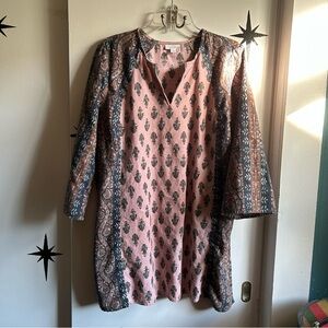 Elegant Pink and Black Midi Dress